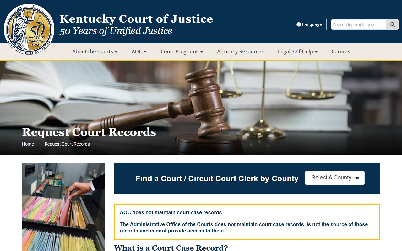 Hickman County court records request guidance in Kentucky
